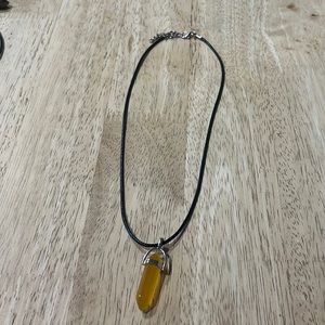 Yellow stone necklace